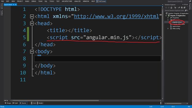 adding the Angular.js in to the website
